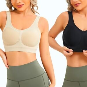 2 Wirefree Seamless Mastectomy Adjustable Strap Post Op Surgical Bras